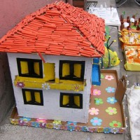 Kağıt katlama buruşturma, yuvarlama, sulu boya  (83)