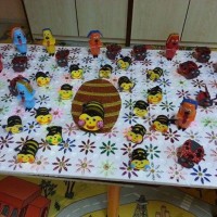 Kağıt katlama buruşturma, yuvarlama, sulu boya  (978)