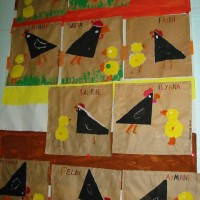 okul öncesi kağit işleri ,duvar süsü ,suluboya çalişması (100)