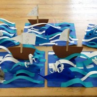 okul öncesi kağit işleri ,duvar süsü ,suluboya çalişması (203)