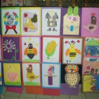 okul öncesi kağit işleri ,duvar süsü ,suluboya çalişması (362)