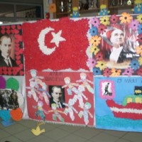 okul öncesi kağit işleri ,duvar süsü ,suluboya çalişması (366)