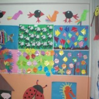 okul öncesi kağit işleri ,duvar süsü ,suluboya çalişması (369)