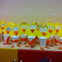 okul öncesınde kağit işler, duvar süsü ,davetiye kartları ,suluboya  çalişması (4322)