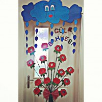 okul öncesınde kağit işler, duvar süsü ,davetiye kartları ,suluboya  çalişması (4325)