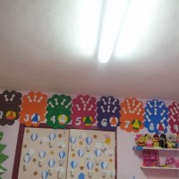 okul öncesınde kağit işler, duvar süsü ,davetiye kartları ,suluboya  çalişması (4333)