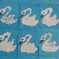 okul öncesınde kağit işler, duvar süsü ,davetiye kartları ,suluboya  çalişması (4336)