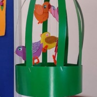 okul öncesınde kağit işler, duvar süsü ,davetiye kartları ,suluboya  çalişması (4339)