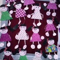 okul öncesınde kağit işler, duvar süsü ,davetiye kartları ,suluboya  çalişması (4348)