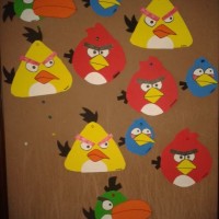 okul öncesınde kağit işler, duvar süsü ,davetiye kartları ,suluboya  çalişması (4361)