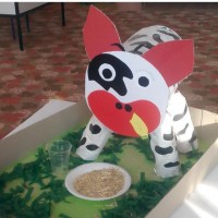 okul öncesınde kağit işler, duvar süsü ,davetiye kartları ,suluboya  çalişması (4368)