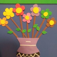 okul öncesınde kağit işler, duvar süsü ,davetiye kartları ,suluboya  çalişması (4369)