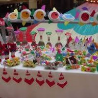 okul öncesınde kağit işler, duvar süsü ,davetiye kartları ,suluboya  çalişması (4371)