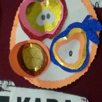 okul öncesınde kağit işler, duvar süsü ,davetiye kartları ,suluboya  çalişması (4372)