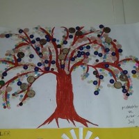 okul öncesınde kağit işler, duvar süsü ,davetiye kartları ,suluboya  çalişması (4375)