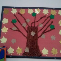 okul öncesınde kağit işler, duvar süsü ,davetiye kartları ,suluboya  çalişması (4520)