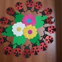 okul öncesınde kağit işler, duvar süsü ,davetiye kartları ,suluboya  çalişması (4534)