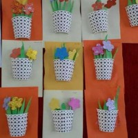 okul öncesınde kağit işler, duvar süsü ,davetiye kartları ,suluboya  çalişması (4551)