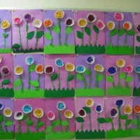 okul öncesınde kağit işler, duvar süsü ,davetiye kartları ,suluboya  çalişması (4571)