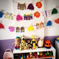 okul öncesınde kağit işler, duvar süsü ,davetiye kartları ,suluboya  çalişması (4572)