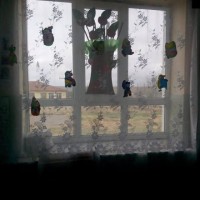 okul öncesınde kağit işler, duvar süsü ,davetiye kartları ,suluboya  çalişması (4607)