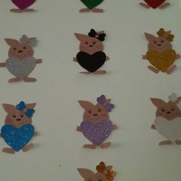 okul öncesınde kağit işler, duvar süsü ,davetiye kartları ,suluboya  çalişması (4608)