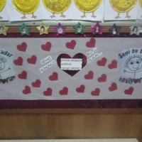 okul öncesınde kağit işler, duvar süsü ,davetiye kartları ,suluboya  çalişması (4616)