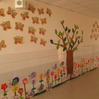 okul öncesınde kağit işler, duvar süsü ,davetiye kartları ,suluboya  çalişması (4684)