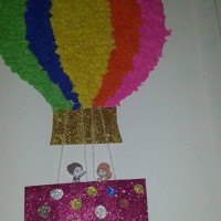 okul öncesınde kağit işler, duvar süsü ,davetiye kartları ,suluboya  çalişması (4708)