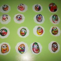 okul öncesınde kağit işler, duvar süsü ,davetiye kartları ,suluboya  çalişması (4716)