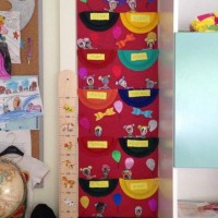 okul öncesınde kağit işler, duvar süsü ,davetiye kartları ,suluboya  çalişması (4717)