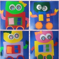 okul öncesınde kağit işler, duvar süsü ,davetiye kartları ,suluboya  çalişması (4753)