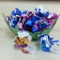 okul öncesınde kağit işler, duvar süsü ,davetiye kartları ,suluboya  çalişması (4773)