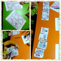 okul öncesınde kağit işler, duvar süsü ,davetiye kartları ,suluboya  çalişması (4788)