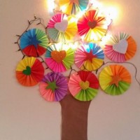 okul öncesınde kağit işler, duvar süsü ,davetiye kartları ,suluboya  çalişması (4789)