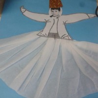 okul öncesınde kağit işler, duvar süsü ,davetiye kartları ,suluboya  çalişması (4811)