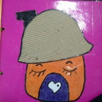 okul öncesınde kağit işler, duvar süsü ,davetiye kartları ,suluboya  çalişması (4818)