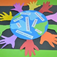 okul öncesınde kağit işler, duvar süsü ,davetiye kartları ,suluboya  çalişması (4821)