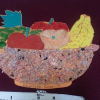 okul öncesınde kağit işler, duvar süsü ,davetiye kartları ,suluboya  çalişması (4854)