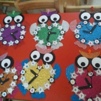 okul öncesınde kağit işler, duvar süsü ,davetiye kartları ,suluboya  çalişması (4859)