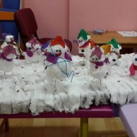 okul öncesınde kağit işler, duvar süsü ,davetiye kartları ,suluboya  çalişması (4863)