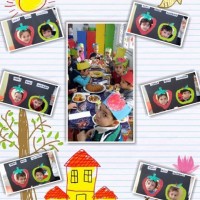 okul öncesınde kağit işler, duvar süsü ,davetiye kartları ,suluboya  çalişması (4880)