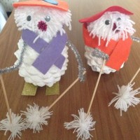 okul öncesınde kağit işler, duvar süsü ,davetiye kartları ,suluboya  çalişması (4892)