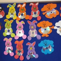 okul öncesınde kağit işler, duvar süsü ,davetiye kartları ,suluboya  çalişması (4896)