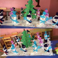 okul öncesınde kağit işler, duvar süsü ,davetiye kartları ,suluboya  çalişması (4905)