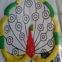 okul öncesınde kağit işler, duvar süsü ,davetiye kartları ,suluboya  çalişması (4918)