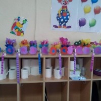 okul öncesınde kağit işler, duvar süsü ,davetiye kartları ,suluboya  çalişması (4925)