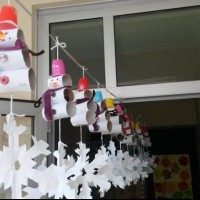 okul öncesınde kağit işler, duvar süsü ,davetiye kartları ,suluboya  çalişması (4939)