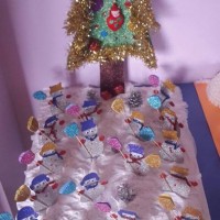 okul öncesınde kağit işler, duvar süsü ,davetiye kartları ,suluboya  çalişması (4940)