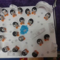 okul öncesınde kağit işler, duvar süsü ,davetiye kartları ,suluboya  çalişması (4962)